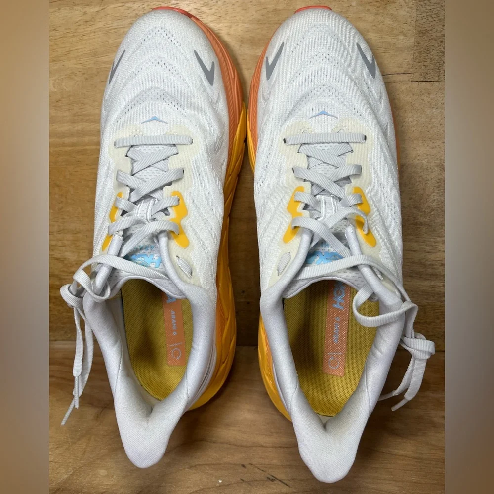 Hoka One One Arahi 6 Womens Sz 11 Running Shoes Nimbus Cloud Blanc de Blanc - Picture 7 of 12
